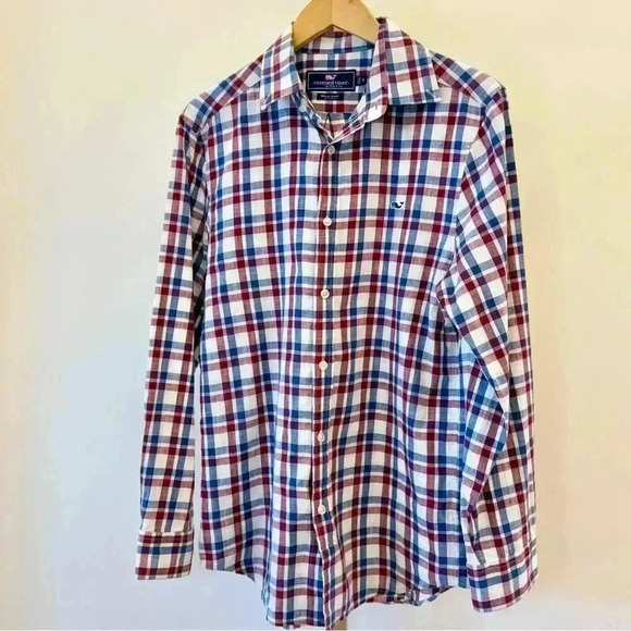 Vineyard Vines Men's Plaid Whale Logo Button-Up Shirt Size S Multicolor - Picture 1 of 13